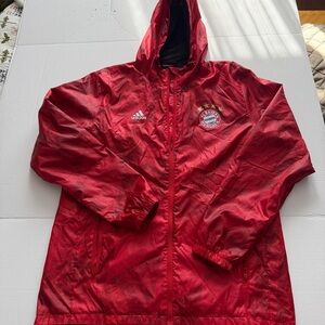 Adidas Red Bayern Munich Hooded Jacket
